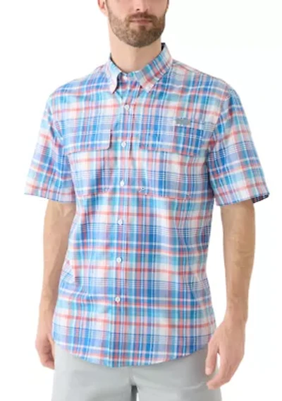 Short Sleeve Yarn Dyed Fishing Shirt