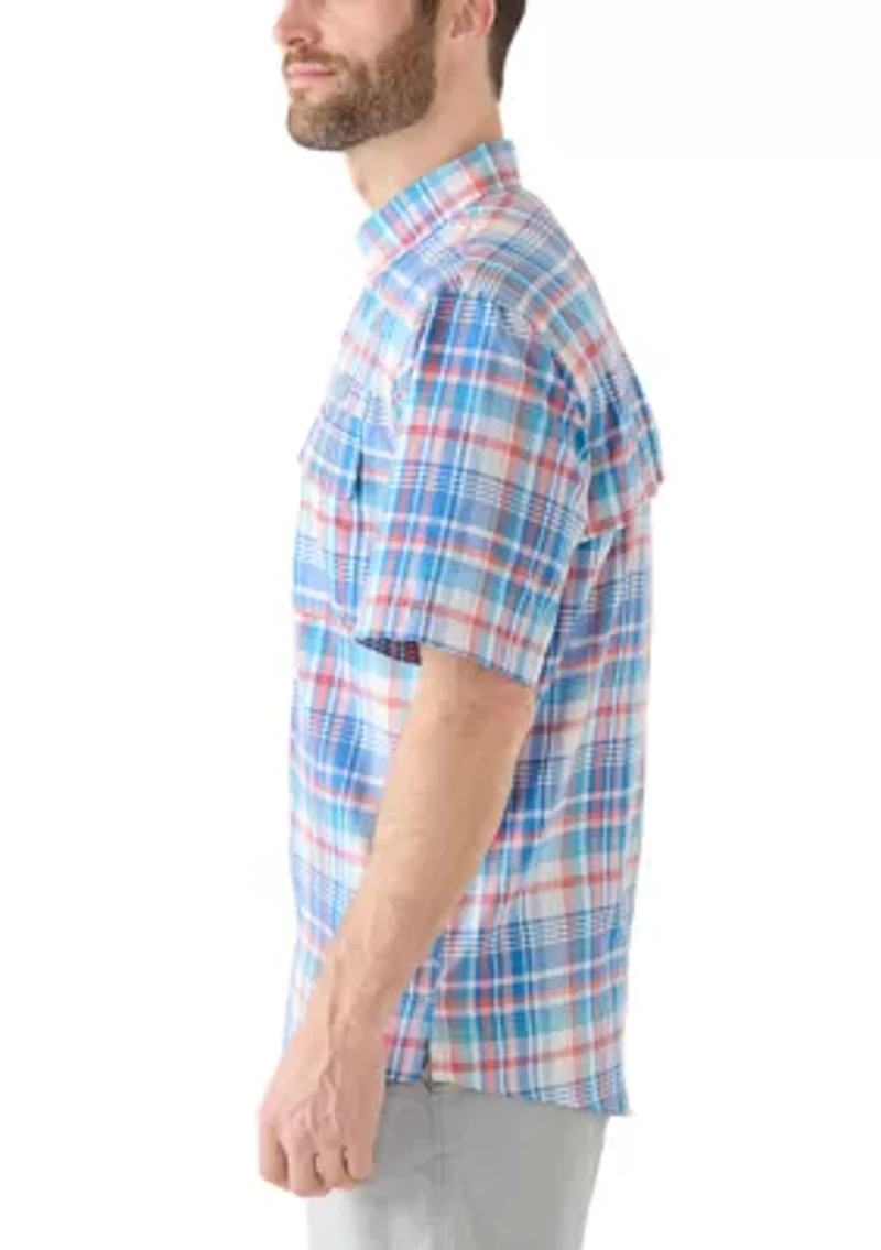 Short Sleeve Yarn Dyed Fishing Shirt