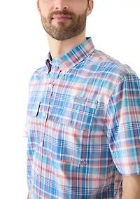 Short Sleeve Yarn Dyed Fishing Shirt