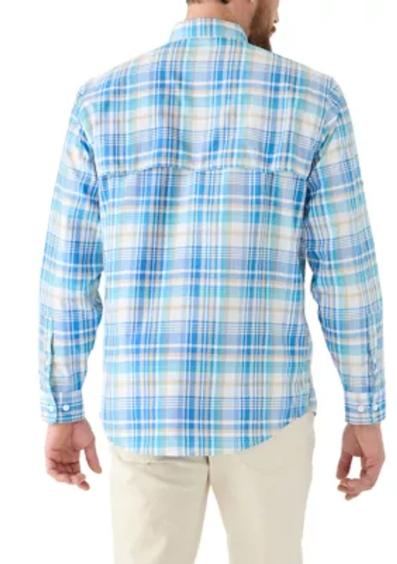 Printed Button Down Fishing Shirt