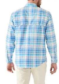 Printed Button Down Fishing Shirt