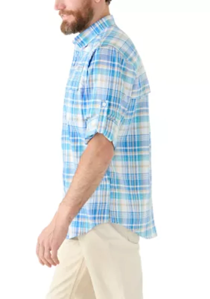 Printed Button Down Fishing Shirt