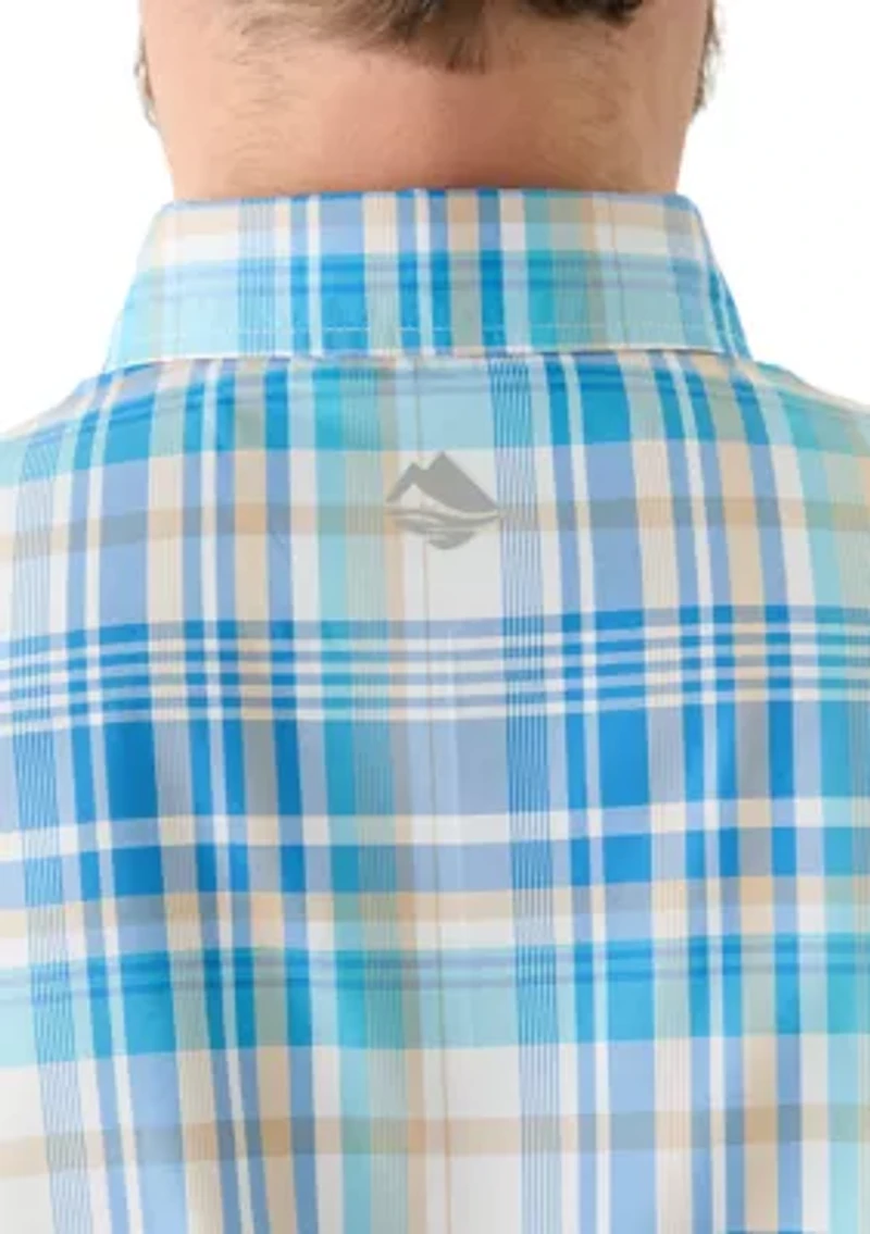 Printed Button Down Fishing Shirt