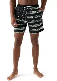 Printed Swim Trunks