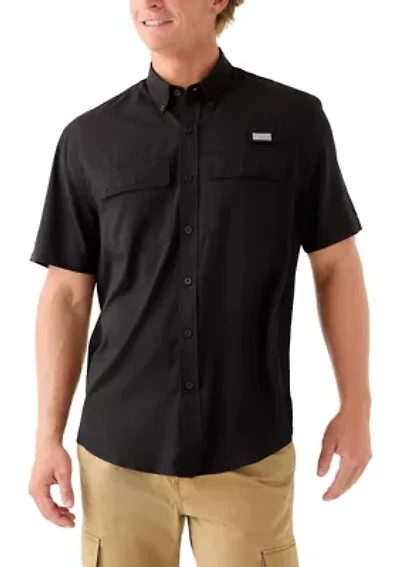 Men's Short Sleeve Solid Fishing Shirt