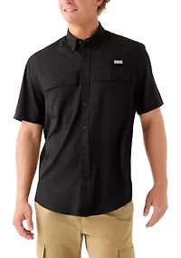 Men's Short Sleeve Solid Fishing Shirt