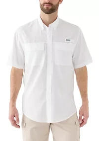 Men's Short Sleeve Solid Fishing Shirt