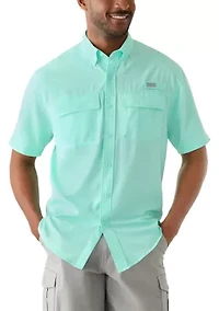 Men's Short Sleeve Solid Fishing Shirt