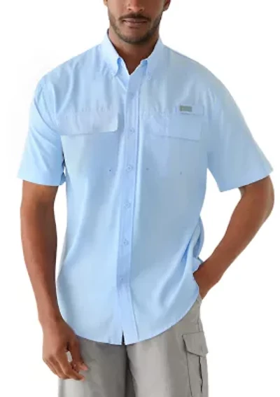 Men's Short Sleeve Solid Fishing Shirt