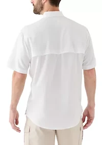 Men's Short Sleeve Solid Fishing Shirt