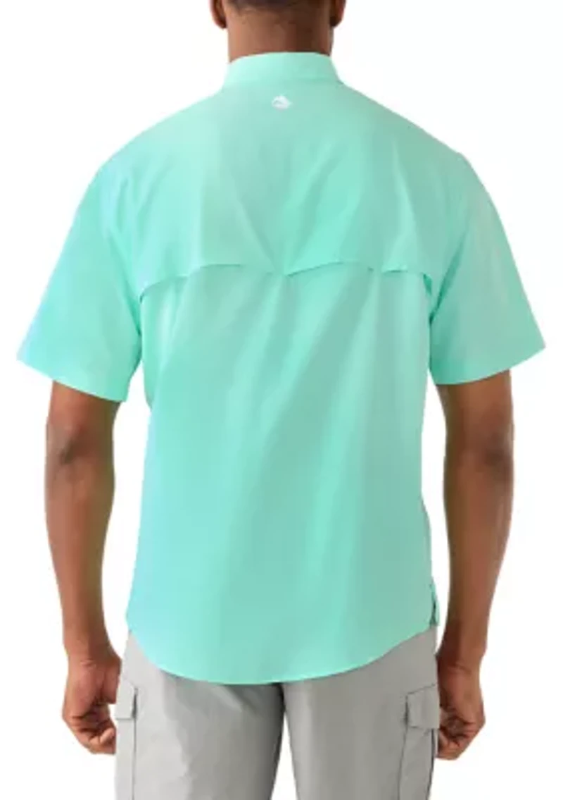 Men's Short Sleeve Solid Fishing Shirt