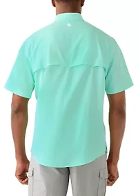 Men's Short Sleeve Solid Fishing Shirt