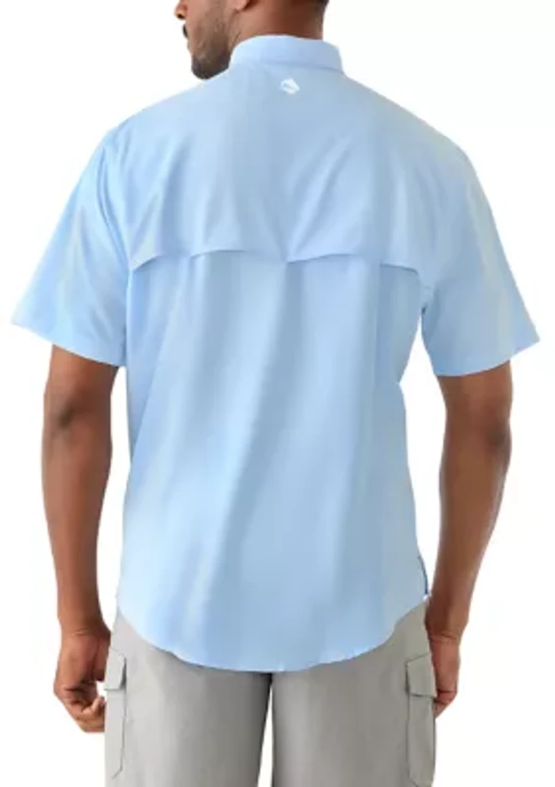 Men's Short Sleeve Solid Fishing Shirt
