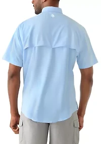 Men's Short Sleeve Solid Fishing Shirt