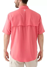 Men's Short Sleeve Solid Fishing Shirt