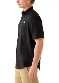 Men's Short Sleeve Solid Fishing Shirt