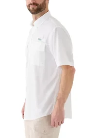 Men's Short Sleeve Solid Fishing Shirt