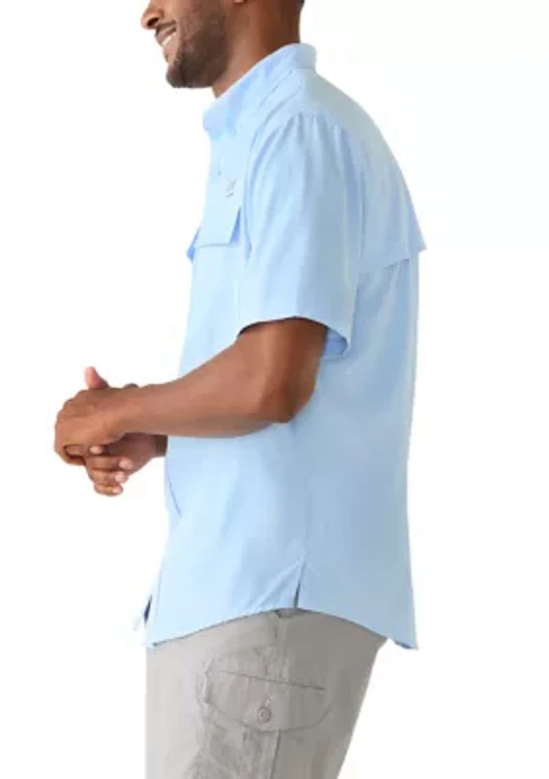 Men's Short Sleeve Solid Fishing Shirt