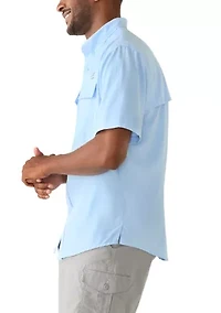 Men's Short Sleeve Solid Fishing Shirt