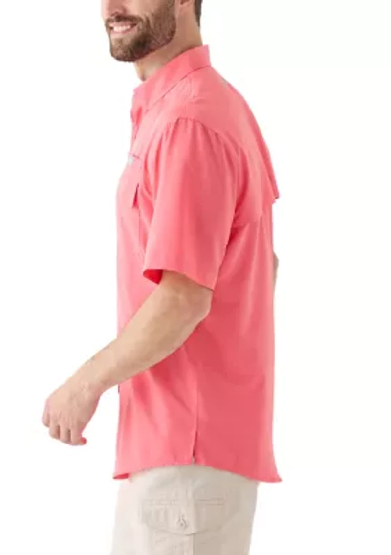 Men's Short Sleeve Solid Fishing Shirt