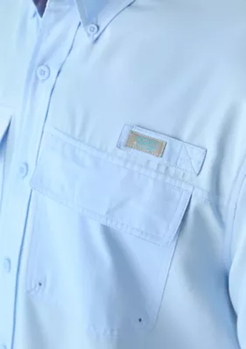 Men's Short Sleeve Solid Fishing Shirt