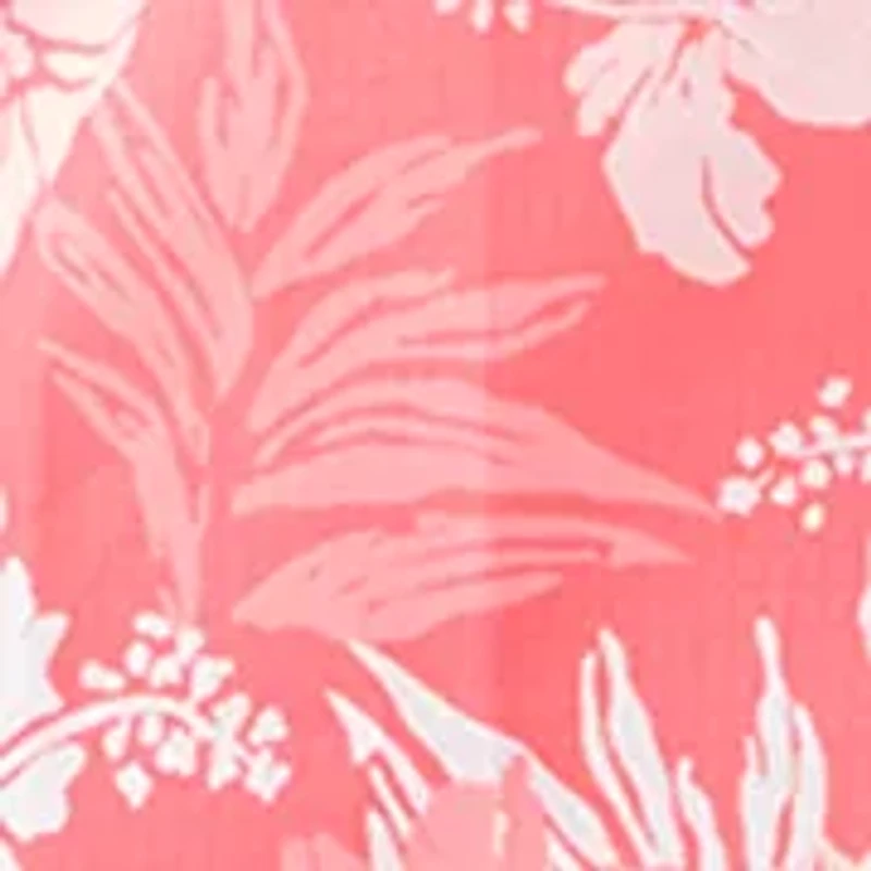 Men's Short Sleeve Tropical Print Fishing Shirt