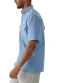 Men's Seersucker Striped Shirt