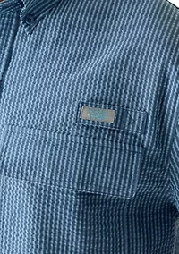 Men's Seersucker Striped Shirt