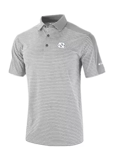 NCAA North Carolina Tar Heels Striped Golf Polo Shirt