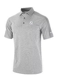 NCAA North Carolina Tar Heels Striped Golf Polo Shirt