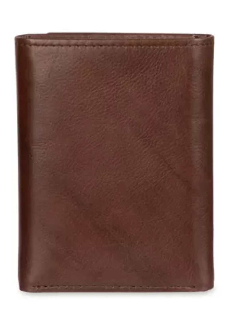 Crunch Leather Extra Capacity Trifold Wallet