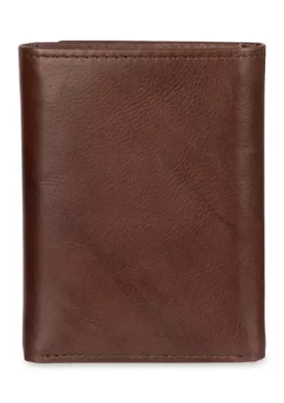 Crunch Leather Extra Capacity Trifold Wallet