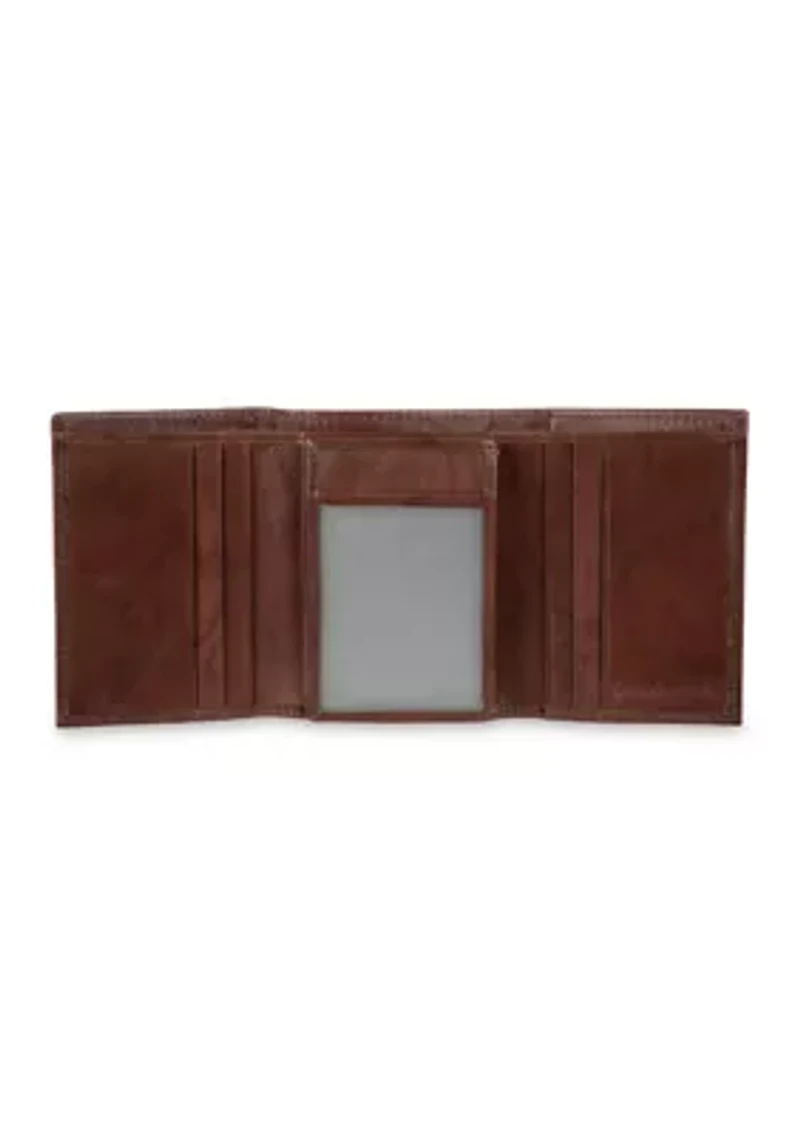 Crunch Leather Extra Capacity Trifold Wallet