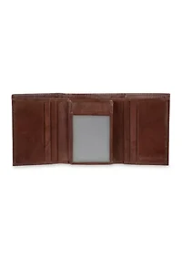 Crunch Leather Extra Capacity Trifold Wallet