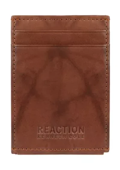 Crunch Leather Magnetic Front Pocket Wallet