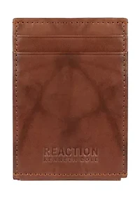 Crunch Leather Magnetic Front Pocket Wallet