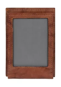 Crunch Leather Magnetic Front Pocket Wallet