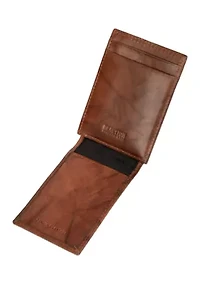 Crunch Leather Magnetic Front Pocket Wallet
