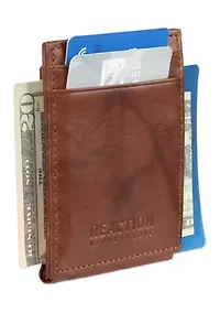 Crunch Leather Magnetic Front Pocket Wallet