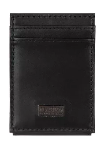 Slim Front Pocket Wallet with Magnetic Money Clip