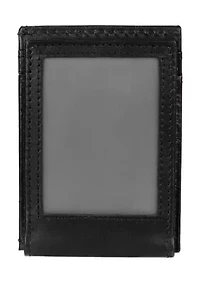 Slim Front Pocket Wallet with Magnetic Money Clip