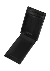 Slim Front Pocket Wallet with Magnetic Money Clip