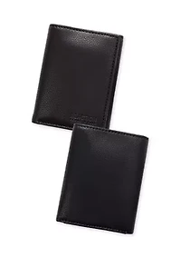 Trifold Wallet with Money Clip Set