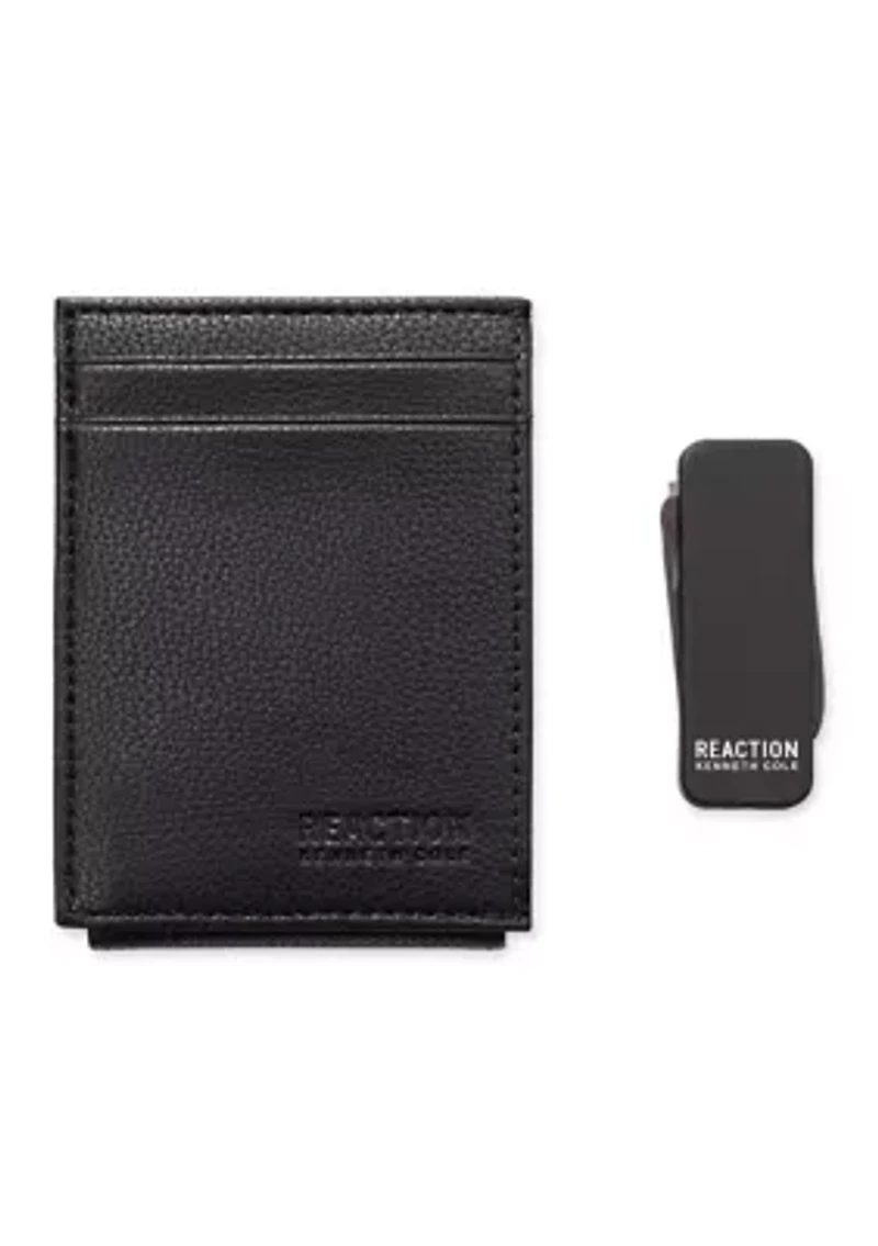 Men's Slim Front Pocket Wallet with Money Clip/Multi Tool Set