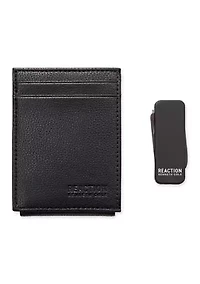 Men's Slim Front Pocket Wallet with Money Clip/Multi Tool Set
