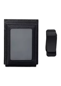 Men's Slim Front Pocket Wallet with Money Clip/Multi Tool Set
