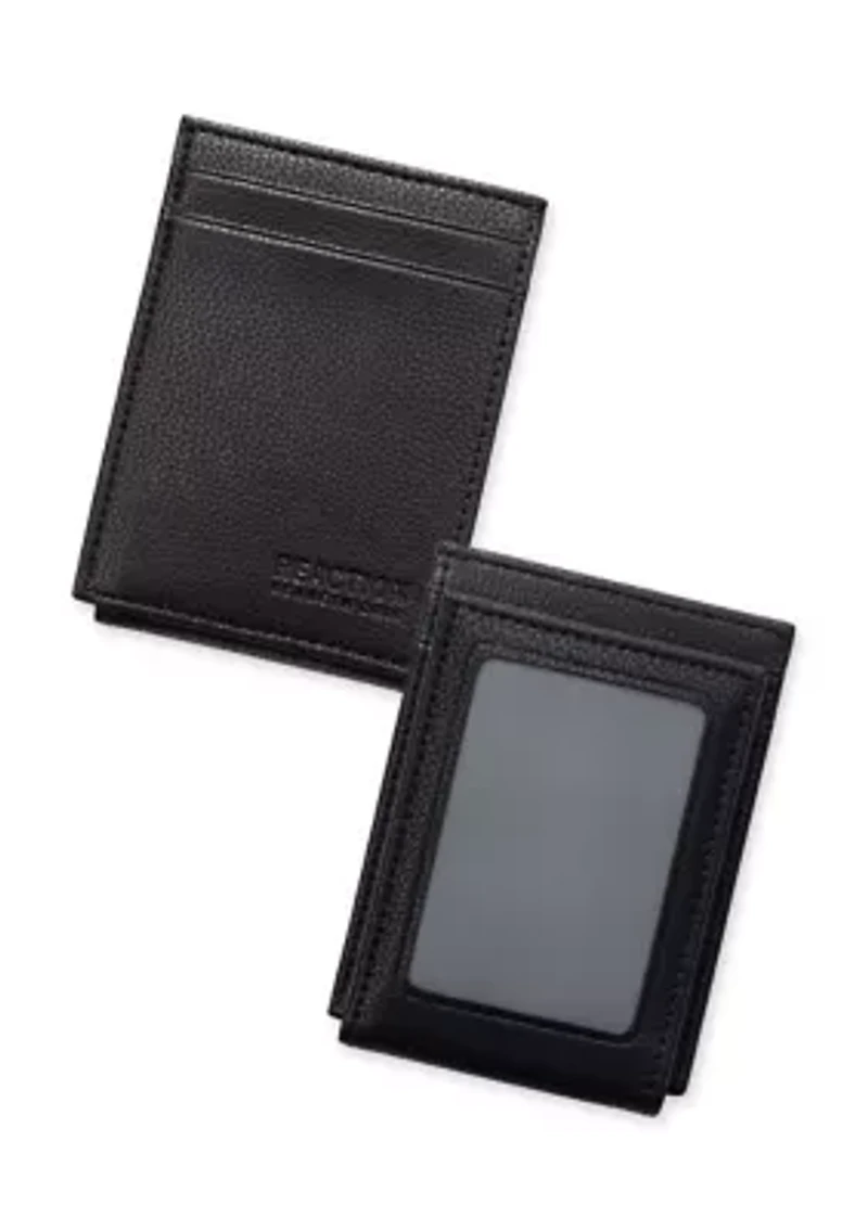 Men's Slim Front Pocket Wallet with Money Clip/Multi Tool Set