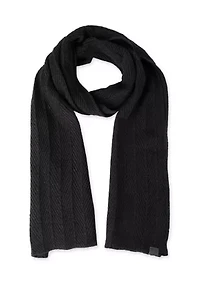 Herringbone Knit Beanie and Scarf Set