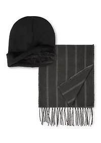 Men's Beanie and Scarf Set