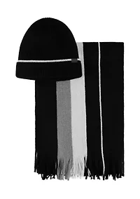 Men's Beanie and Scarf Set